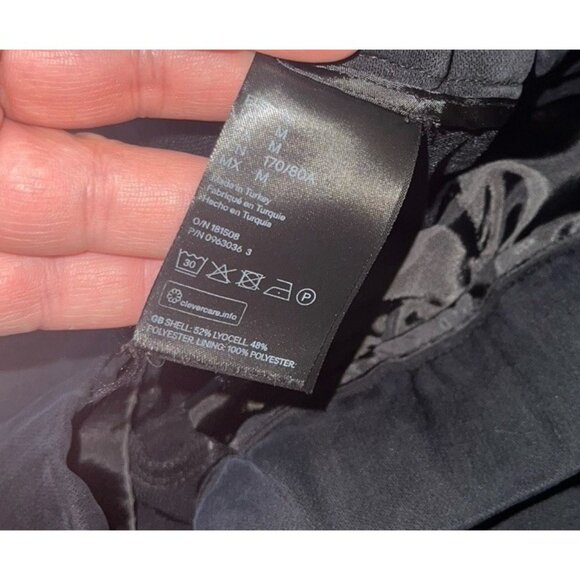 H&M Women's Size Medium Black Wide Cut Lyocell Blend Pull On Elastic Waist Pant - Picture 10 of 11